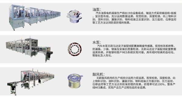 乐动入口电机自动组装生产线组装工艺技术升级